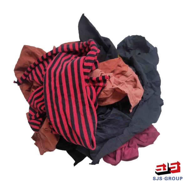 China Used T Shirt 0.5Kg/Bale Industrial Wiping Rags factory