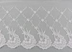 19 CM Floral Embroidered Lace Trim With Scallop Edge For Dress By OEKO - TEX