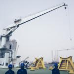 3 ton 5ton 10 ton Stiff Boom Marine Cranes for sale offshore crane Ship Deck