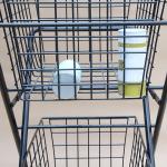 Two Layers H950mm W600mm Sports Equipment Storage Rack ,Tennis Ball Trolley