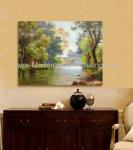 Abstract Original Oil Landscape Paintings / Oak Green Tree Oil Painting On