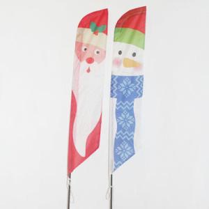 China Christmas Garden Flag Sant Claus and Snowman factory