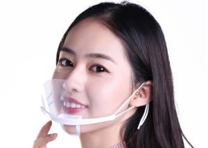 China Anti Virus Clear Plastic Mask For Food Anti Fog Mouth Face Shield Visor Face Mask Faceshields For Restaurant factory