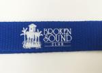 Trade Shows Silk Screen Lanyards , Royal Blue Lanyards With Customized Logo