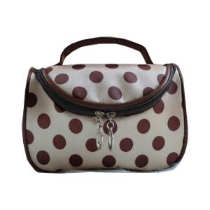 China Custommizable Reusable Travel Cosmetic Bags And Cases with Dots Printed factory
