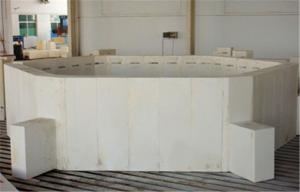 China Fire Resistant Furnace Corundum Brick Fused Cast Alumina Block Al2O3 94% factory