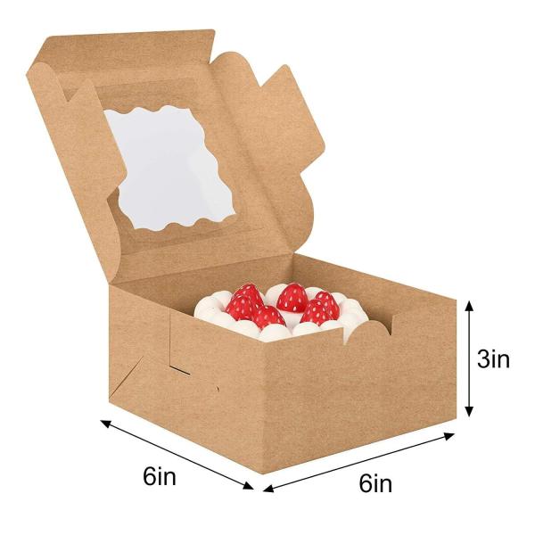Flourish Arrivals Cake/Bakery/Candy Folding Window Boxes with Lids Packaging