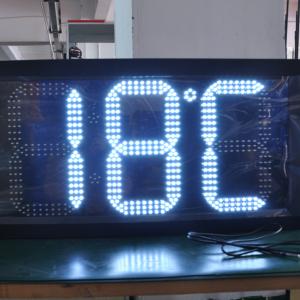 China Auto Dimming Control 12 Inches LED Time And Temperature Panel Outdoor Glare LED factory