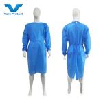 Blue SMS Fabric Surgical Gown Fluid Resistant Anti Static Hypo Allergenic