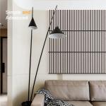 3D Oak Wood Wall Tiles Acoustic Panel For Interior Wall Decor