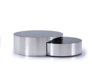 China Stainless Steel Glass Top End Tables For Coffee Room Unique Design OEM factory