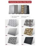 SS304 Stainless Steel Checkered Plate 5mm 6mm Decorative Stainless Steel Sheet