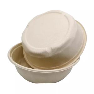 China Biodegradable Compostable Sugarcane Disposable Bowls 500ml Takeaway Bowls With Lid factory