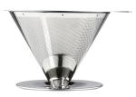Professional Stainless Steel Coffee Dripper Double Layered Filter With 89mm