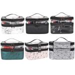 Women PU Leather Travel Cosmetic Bags With Brush Holder
