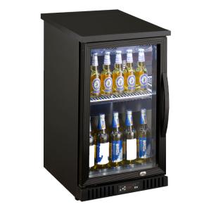 China Painted Steel Back Bar Refrigerator , Bar Beverage Cooler With Optional Led Lighting factory