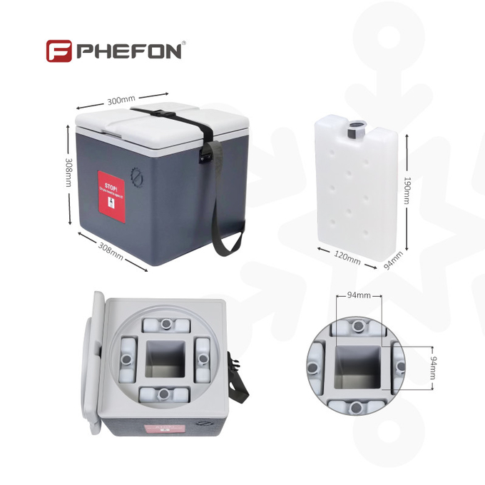 Freeze Free Insulated Containers Phefon Vaccine Cold Box With Waterpacks 4