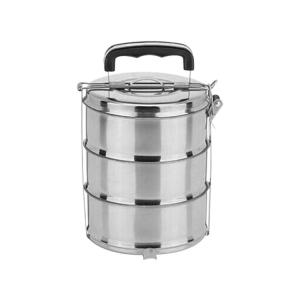 Stainless steel multifunctional lunch box with compartments and multiple layers