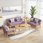 Modern Upholstered Wooden Sofa Sets Furniture for Living Room in 64/113/157cm