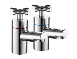 China 3/4 Pair Brass Bath Faucet Ceramic Valve Smooth Reliable Operation factory