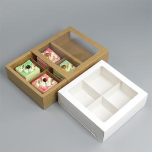 China Custom Window Pastry Box with Dividers for Biscuits Cakes factory