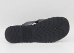 Comfortable Mens Leather Flip Flops Logo Printed Breathable Mens Beach Sandals
