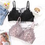 Anti-Static Sexy Bra Penty Set Silk Underwear Solid Plain Dyed Technics