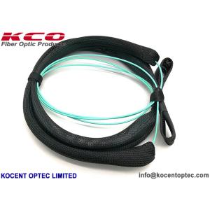 MTP MPO Fiber Optic Trunk Cable MPO 12LC OM3 OM4 With Pulling Eye