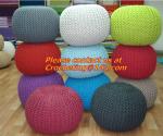 hand made large size Acrylic crochet floor pouffe crochet pouf hassock Ottoman