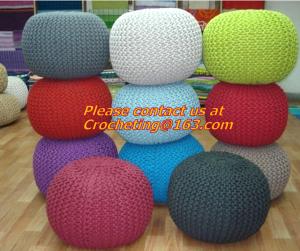 China knitted pouf ottoman, Knitted pouf, Straw Cushion Tatami Mat Cushion Pad Play Balcony Wind factory