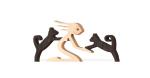 Home Office Wooden Craft Decor Statue Cute Handmade Wooden Figurines Carving