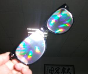 China PC plastic black frame colorful 3d fireworks glasses disposable for party factory