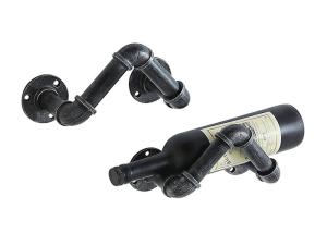 China Cutomized Industrial Pipe Towel Rack Wall Mounted Wine Rack For Dinning Room / Bathroom factory