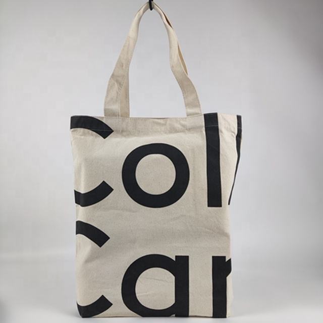 Shopping Custom Tote Bag with Customized Logo Large Canvas Cotton Bag