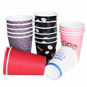 China triple wall paper cups,effective heat insulating coffee paper cup,hot water proof coffee c factory