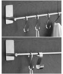 Custom Towel Hanger Hook Wall Rail Stainless Steel Kitchen Rail Hook Removable 5