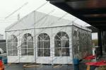 Hot - DIP Galvanized PVC Canopy Tent White 6 x 12m With Transparent Church