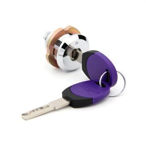 China Chrome Finish High Security Cam Lock , Desk Drawer Locks D36mm * L25.5mm factory