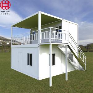 China Zontop Modern Hurricane Proof Quick Concrete Cheap Low Cost Light Steel Bolt Container Office Prefab House Home factory