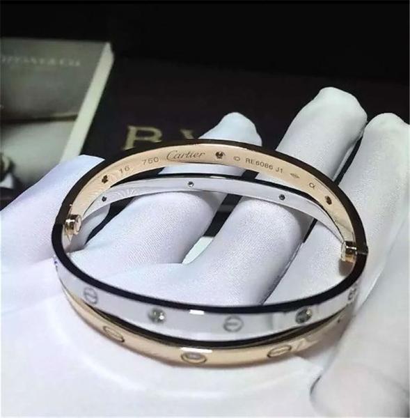 C Double ring bracelet Love bracelet, 18K gold. With a screwdriver. Jewelry