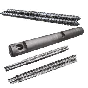 China Conical Twin Screw and Barrel 70mm-220mm with 0.03-0.08mm Chrome Plating factory
