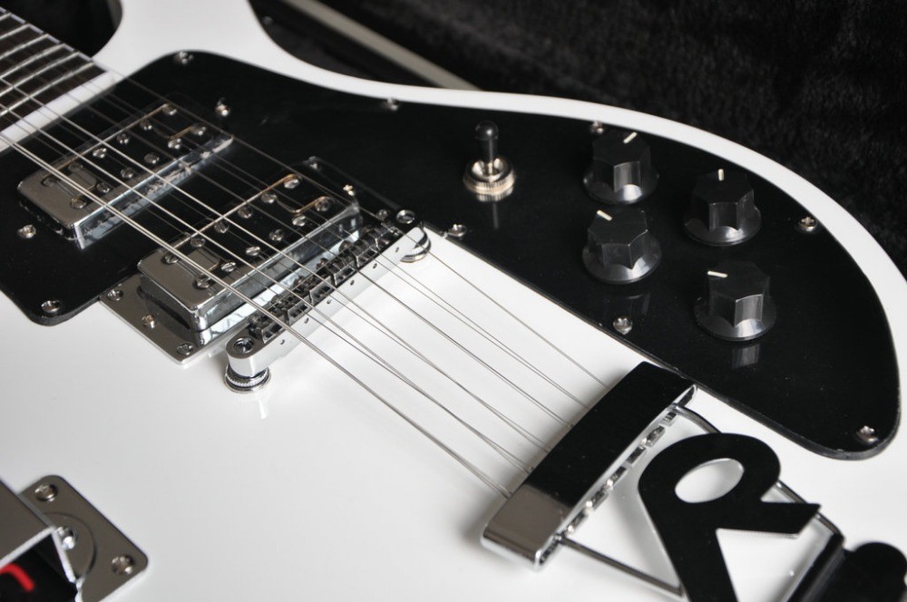 Double neck 4 string 4003 BASS GUITAR and 12 string elctric guitar color can custom guitar big R bridge