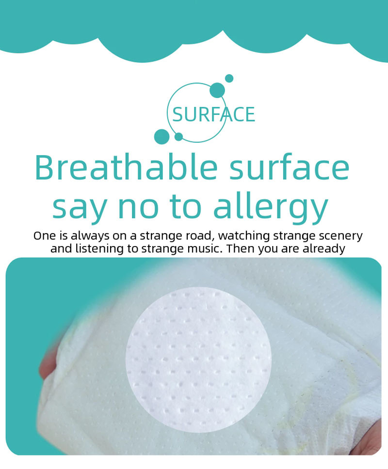 OEM Soft Disposable Baby Nappy Nonwoven Children Ultra Thin Diaper