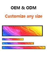 China Smart Shelf Stretched LCD Display strips 46.6 Electronic Bus on sale