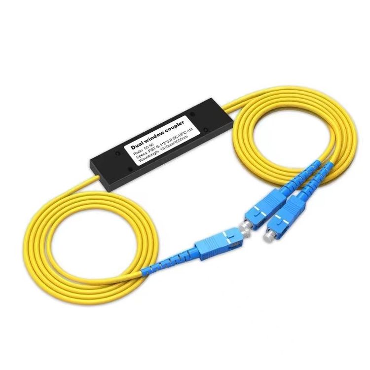 1*2 Fiber Optic Coupler double wavelength 1310 1550nm 1*2 Fbt Fiber Optic Splitter Fiber Optic Fbt Splitter Abs BOX
