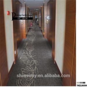 China Elegant grey white flower nylon corridor carpet ,Axminster passage carpet factory