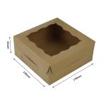 Food Grade Folding Cake Boxes With Window Paperboard Material Recycled