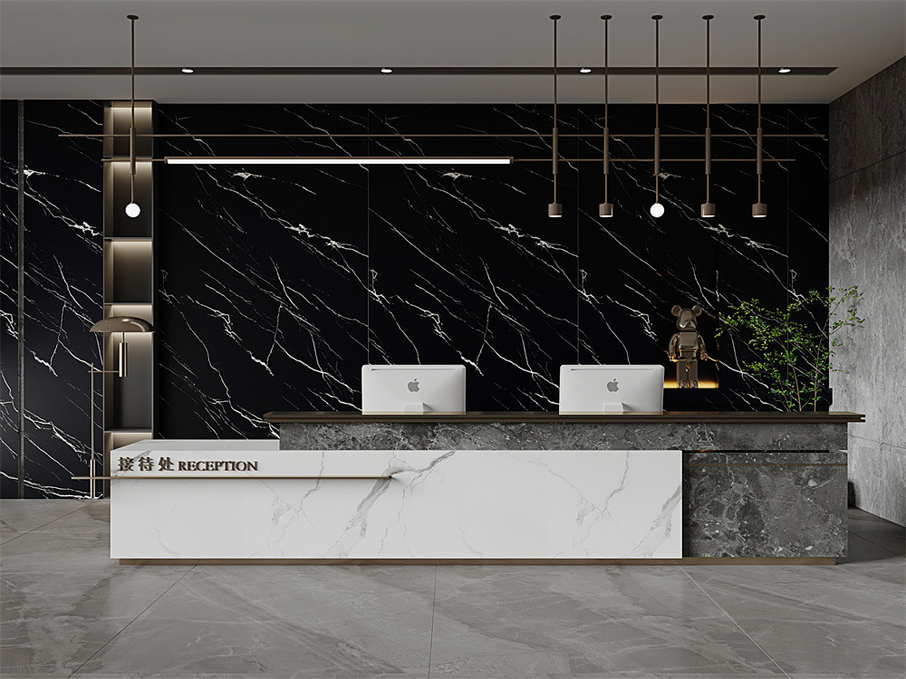 Black 160x320cm Indoor Wall And Floor Matte Glazed Porcelain Sintered Stone Slab For Home Decor
