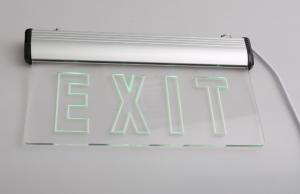 China ￠5 Ellipse Green 1w Led Emergency Exit Sign Light LEL123019 For Office Lighting, Ip30 factory