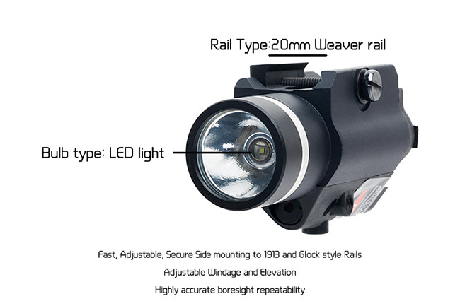 Outdoor Hunting / Camping Rifle 20mm Weaver Rail Flashlight M7X Tactical Laser Illuminator 6 Models